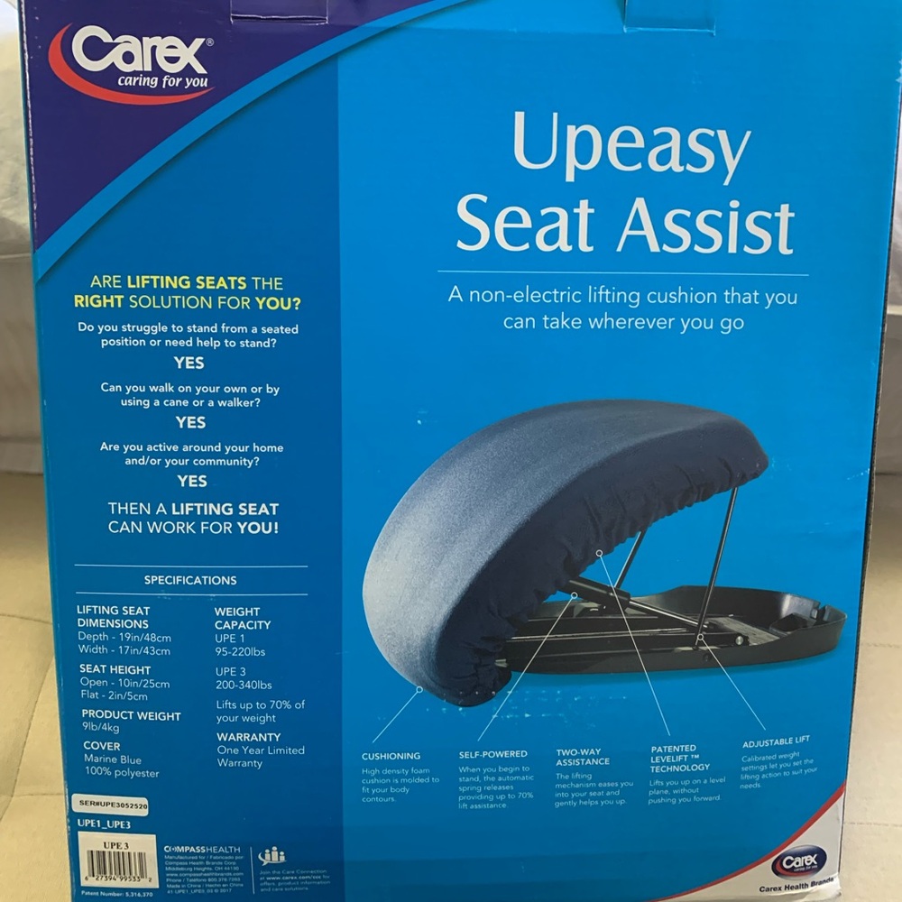 Blue Seat Lift Cushion